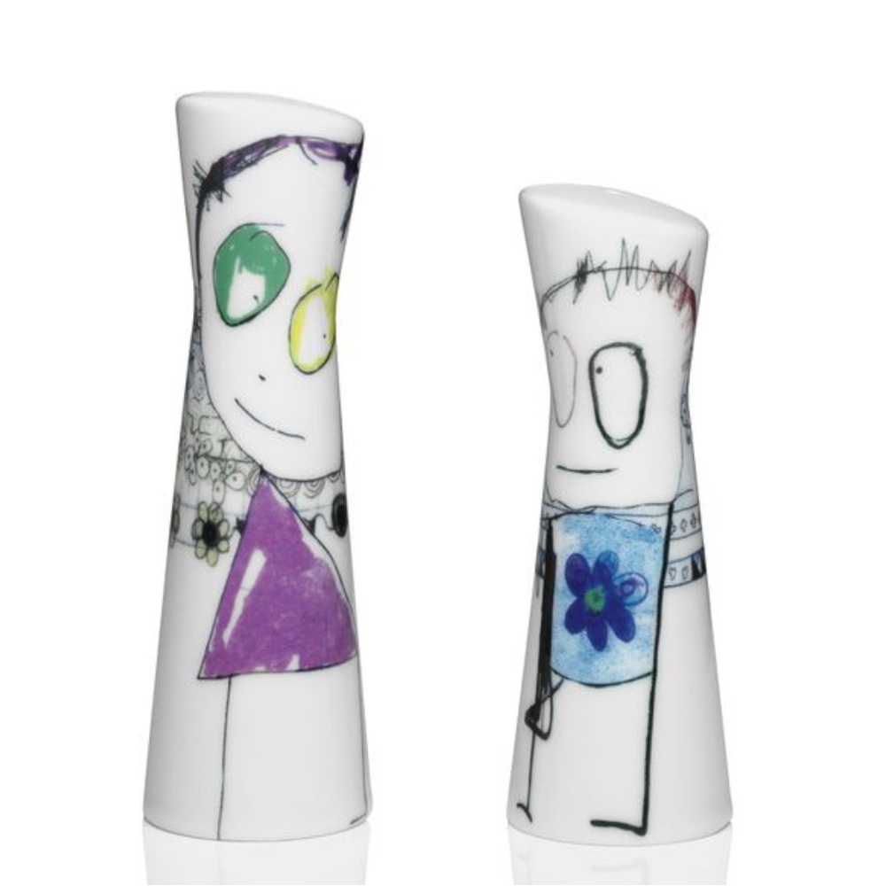 Poul Pava “Be Friends” Salt‎ or Pepper Shaker for Aida – 11 cm NIB